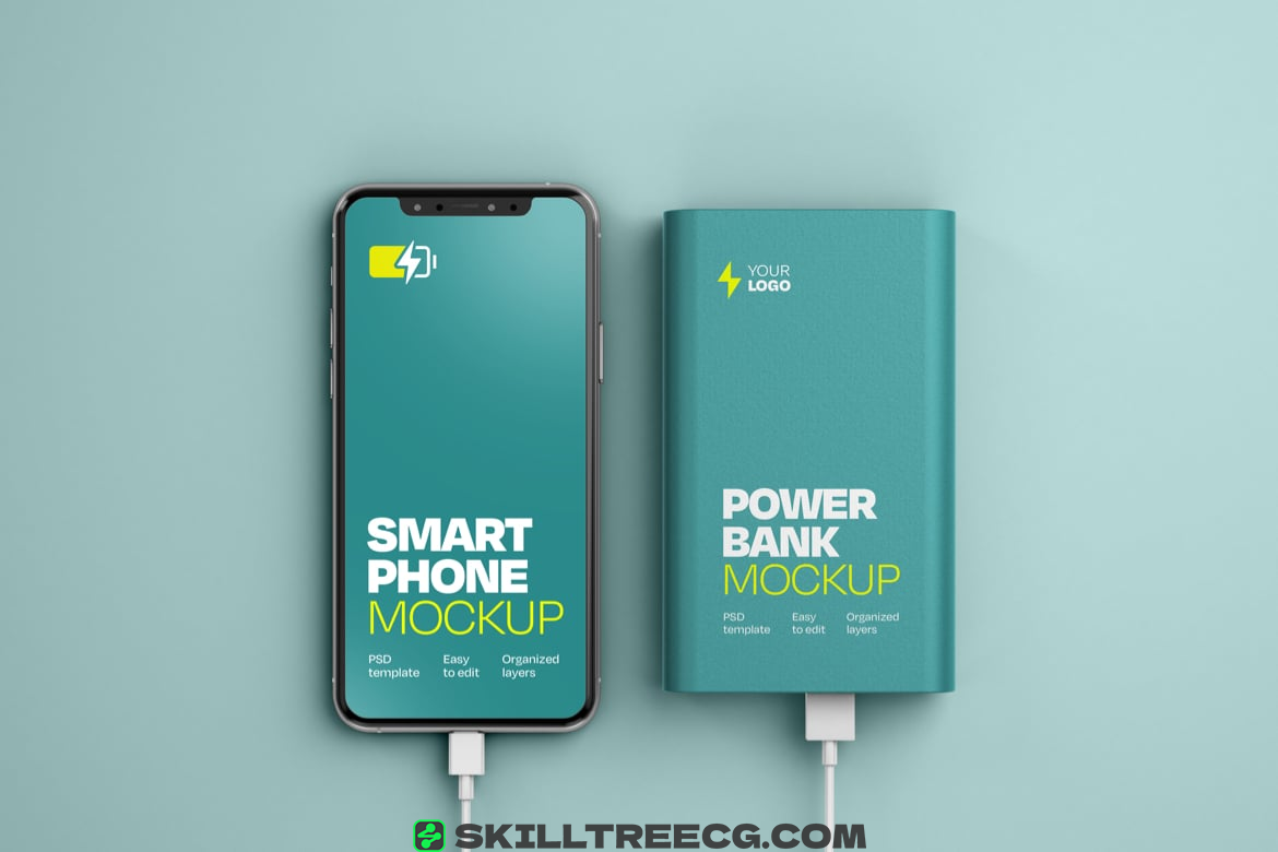 图片[4]-Glossy Power Bank Mockup Set（654399）-技能树